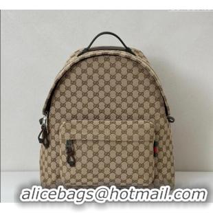Inexpensive Gucci GG canvas medium backpack bag 824624 Beige/brown 2025