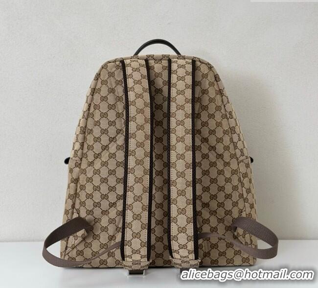 Inexpensive Gucci GG canvas medium backpack bag 824624 Beige/brown 2025