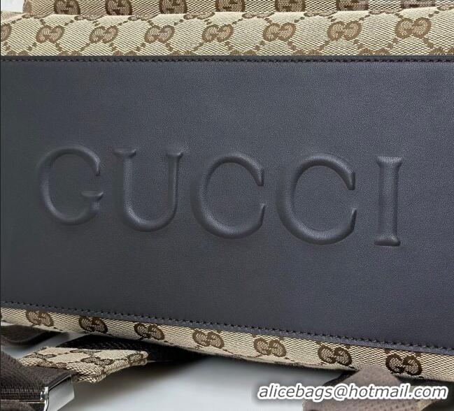 Inexpensive Gucci GG canvas medium backpack bag 824624 Beige/brown 2025