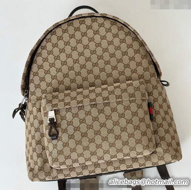 Inexpensive Gucci GG canvas medium backpack bag 824624 Beige/brown 2025