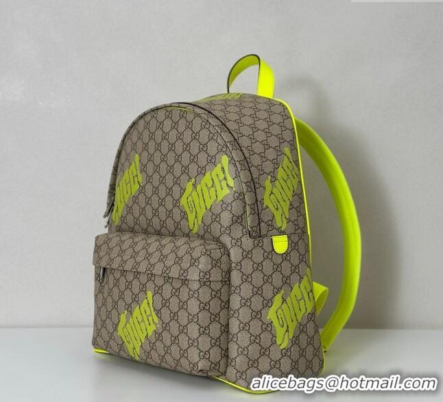 Classic Cheap Gucci Ophidia GG Canvas Medium backpack with print 834466 Beige/Green 2025