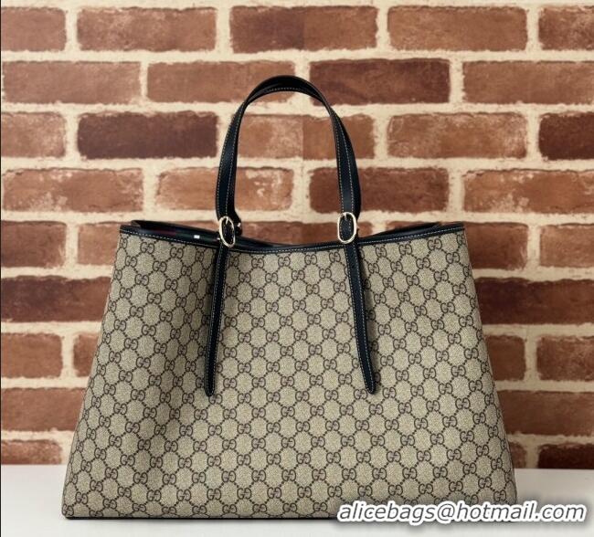 Best Price Gucci GG Canvas Emblem Maxi Tote Bag 815212 Beige/Black 2025