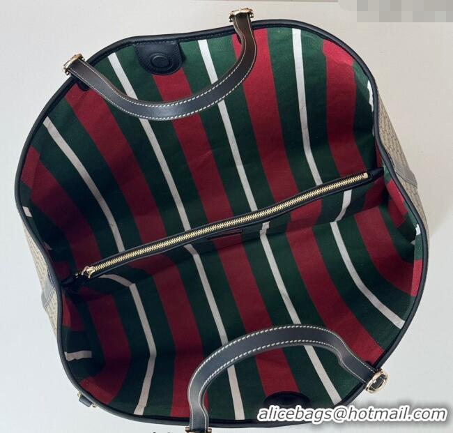 Best Price Gucci GG Canvas Emblem Maxi Tote Bag 815212 Beige/Black 2025