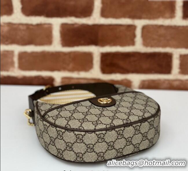 Top Design Gucci GG Canvas Hobo Shoulder Bag 772308 Beige/Brown 2025