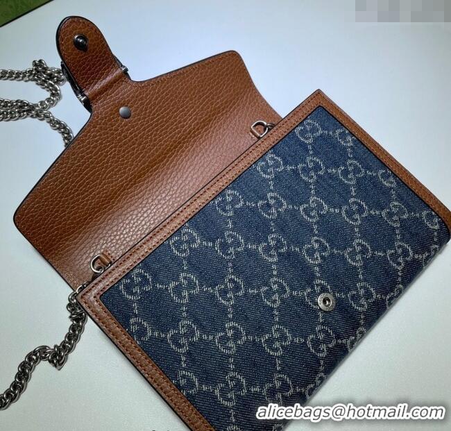Good Taste Gucci Dionysus GG Denim Chain Wallet 401231 Blue 2025