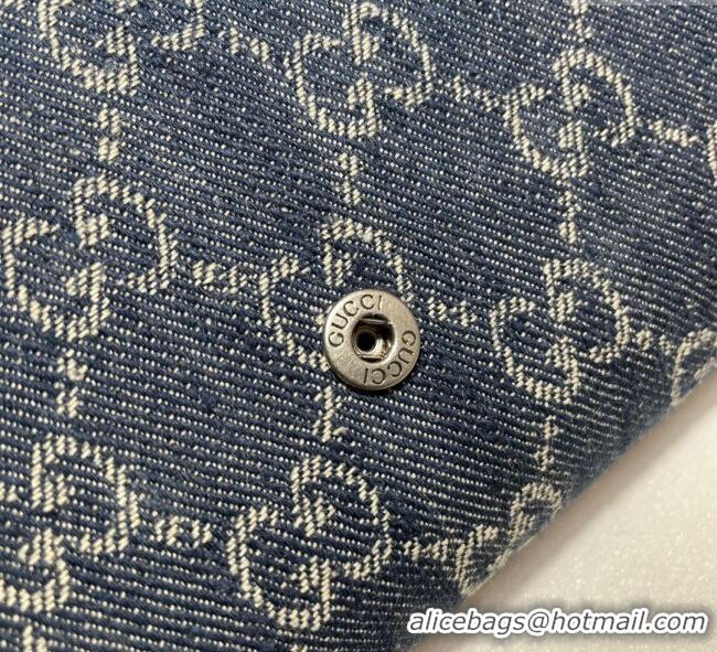 Good Taste Gucci Dionysus GG Denim Chain Wallet 401231 Blue 2025