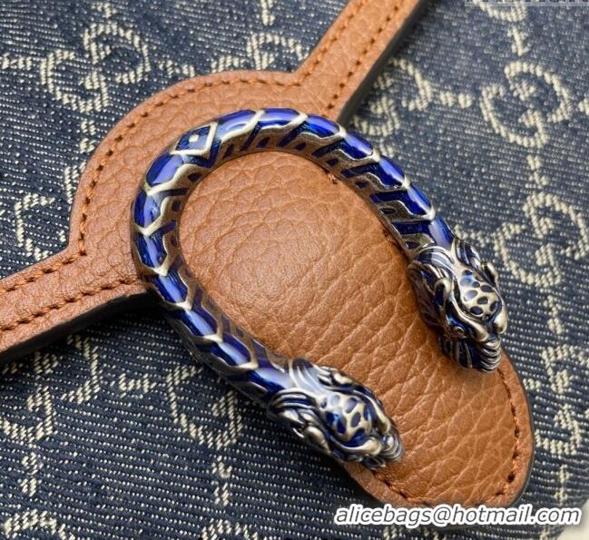 Good Taste Gucci Dionysus GG Denim Chain Wallet 401231 Blue 2025