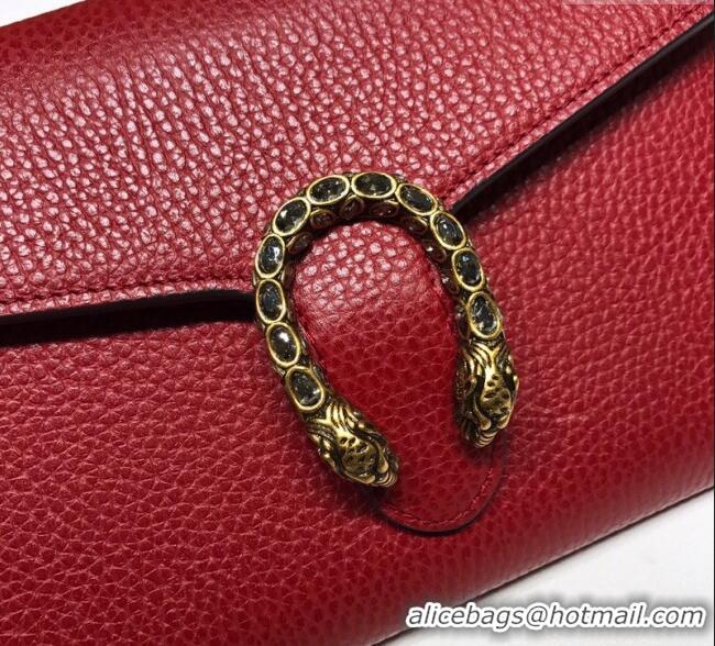 Super Quality Gucci Dionysus Leather Chain Wallet 401231 Red 2025