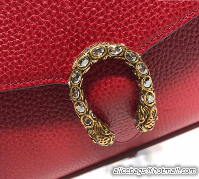 Super Quality Gucci Dionysus Leather Chain Wallet 401231 Red 2025