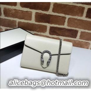 Top Grade Gucci Dionysus Leather Chain Wallet 401231 White 2025