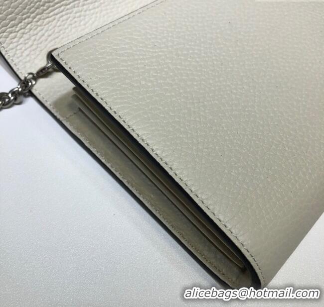 Top Grade Gucci Dionysus Leather Chain Wallet 401231 White 2025