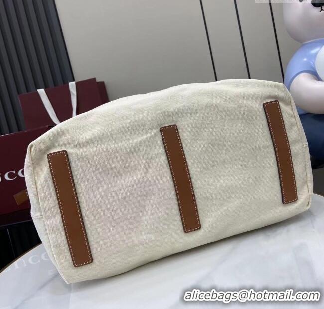 Shop Cheapest Gucci Mens Printed canvas large tote bag 816863 Off White 2025
