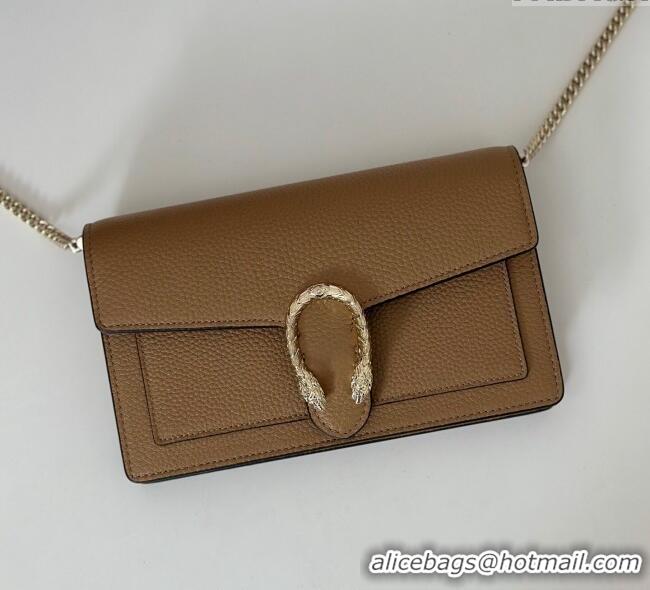 Popular Style Gucci Dionysus wallet on chain in grainy leather 837373 Beige 2025