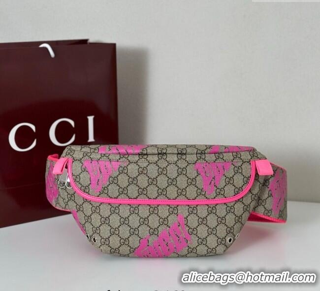 Best Price Gucci GG Canvas Belt Bag in Printed 834963 Beige/Bright Pink 2025