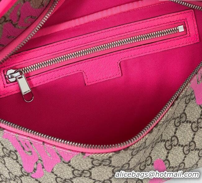 Best Price Gucci GG Canvas Belt Bag in Printed 834963 Beige/Bright Pink 2025