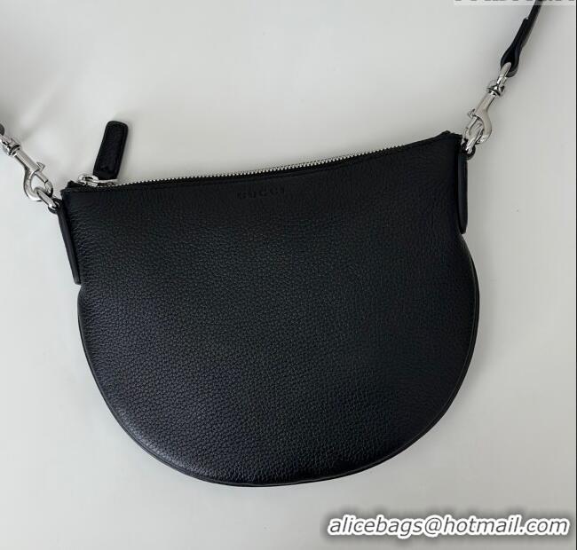 Specials Cheap Gucci Mens B small shoulder bag in grainy leather 824529 Black 2025