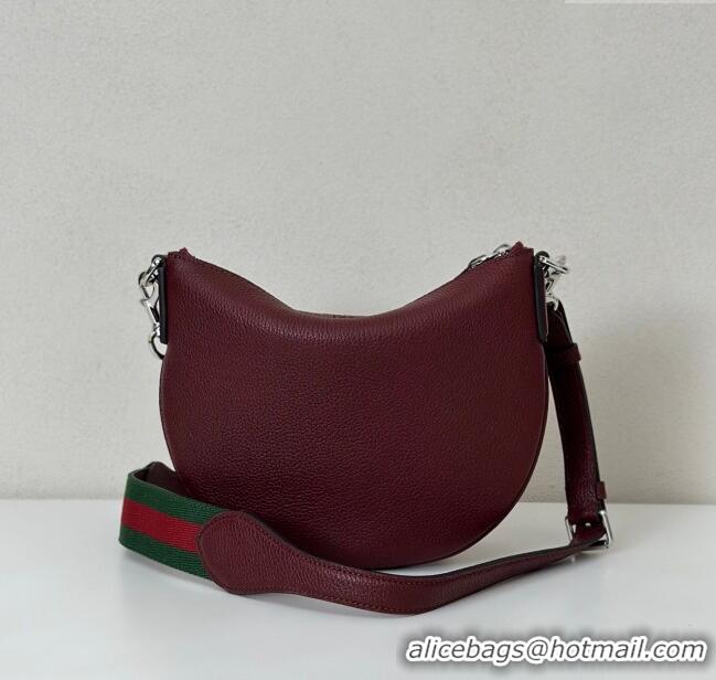 Good Product Gucci Mens B small shoulder bag in grainy leather 824529 Ancora Red 2025