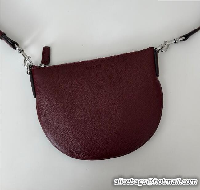 Good Product Gucci Mens B small shoulder bag in grainy leather 824529 Ancora Red 2025