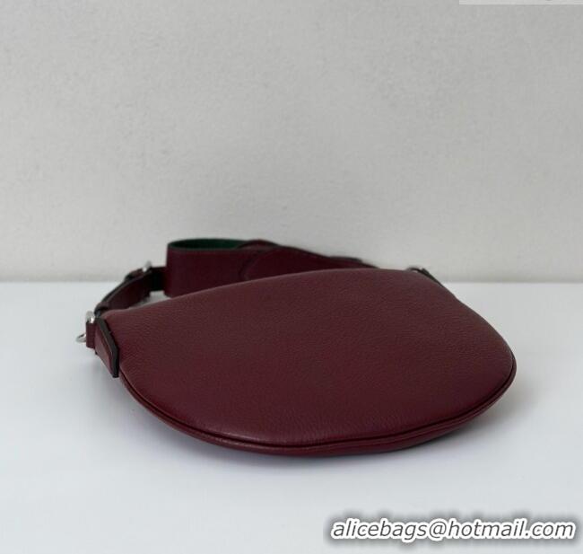 Good Product Gucci Mens B small shoulder bag in grainy leather 824529 Ancora Red 2025
