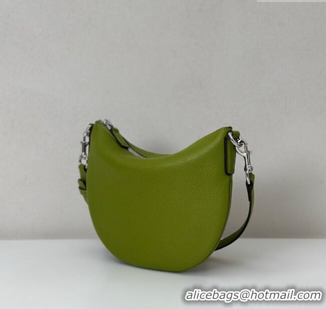 Best Product Gucci Men's B small shoulder bag in grainy leather 824529 Green 2025