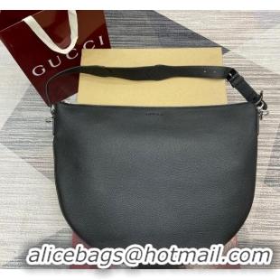 Top Design Gucci Mens B Large shoulder bag in grainy leather 800194 Black 2025