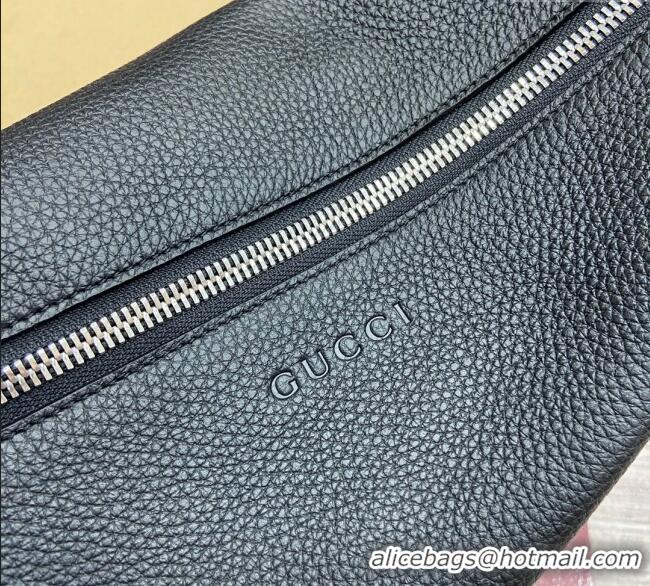 Top Design Gucci Mens B Large shoulder bag in grainy leather 800194 Black 2025