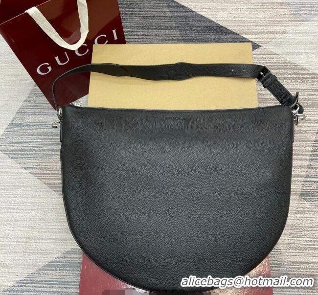 Top Design Gucci Mens B Large shoulder bag in grainy leather 800194 Black 2025