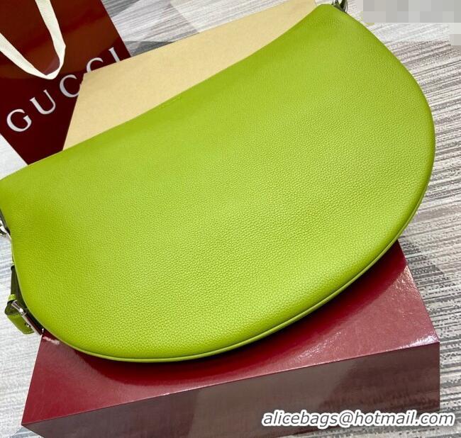 Popular Style Gucci Mens B Large shoulder bag in grainy leather 800194 Green 2025