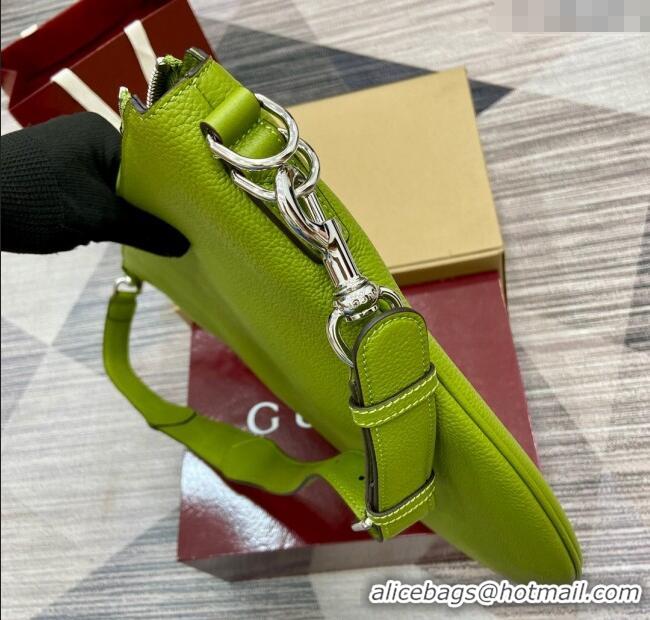 Popular Style Gucci Mens B Large shoulder bag in grainy leather 800194 Green 2025