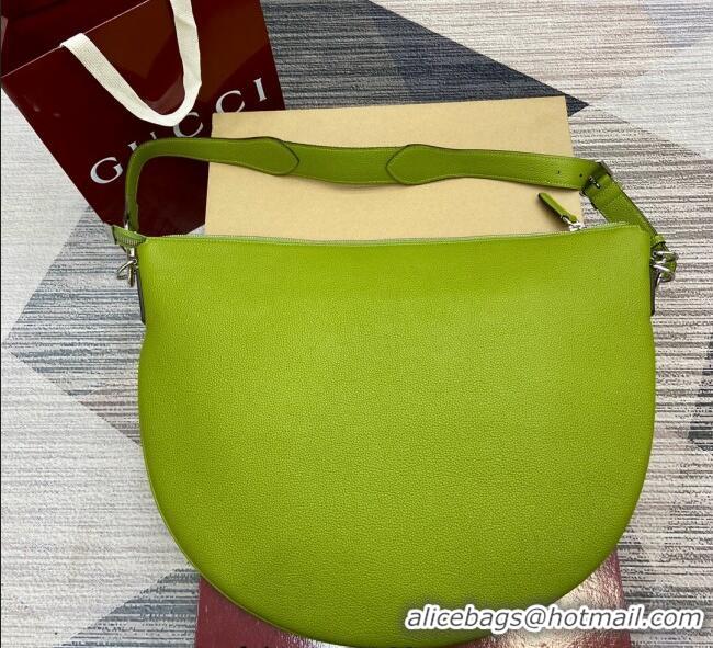 Popular Style Gucci Mens B Large shoulder bag in grainy leather 800194 Green 2025