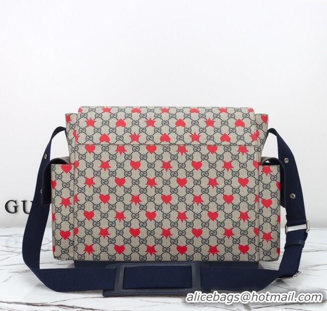 Buy Classic Gucci Large changing bag in Allover stars and hearts print GG Canvas 811491 2025