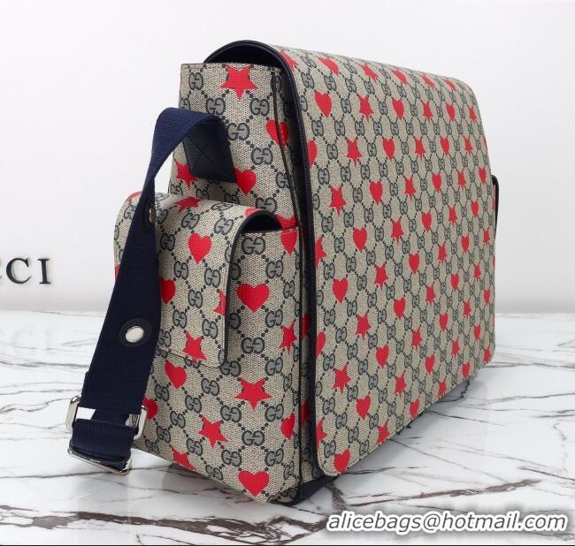 Buy Classic Gucci Large changing bag in Allover stars and hearts print GG Canvas 811491 2025