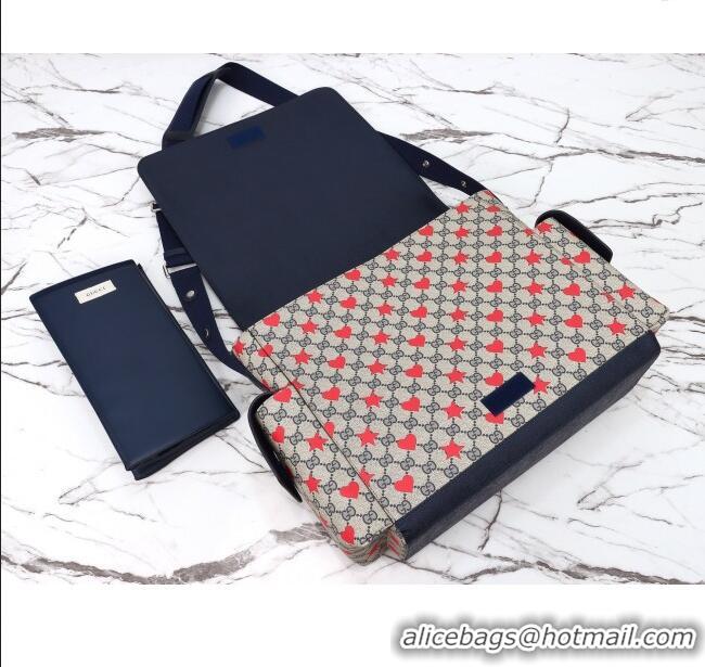 Buy Classic Gucci Large changing bag in Allover stars and hearts print GG Canvas 811491 2025