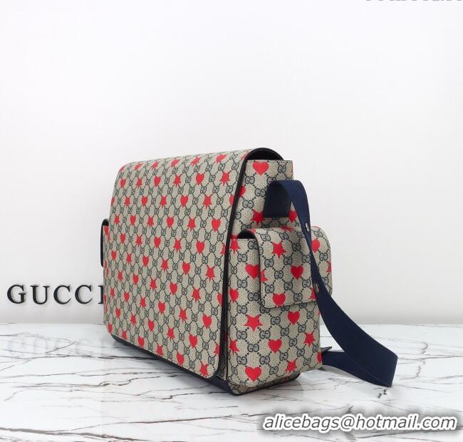 Buy Classic Gucci Large changing bag in Allover stars and hearts print GG Canvas 811491 2025