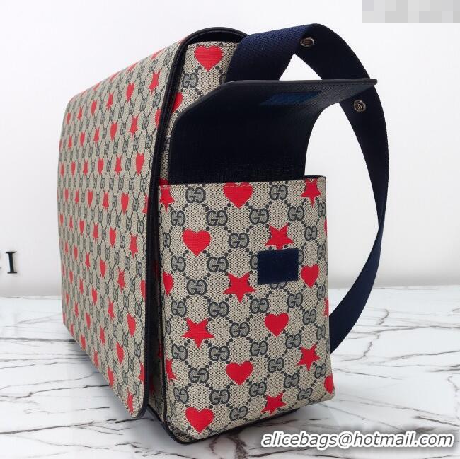 Buy Classic Gucci Large changing bag in Allover stars and hearts print GG Canvas 811491 2025