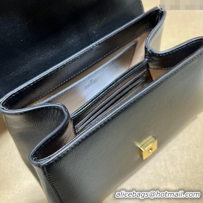 Good Looking Gucci Horsebit 1955 Leather Small Top Handle Bag 703848 Black 2025
