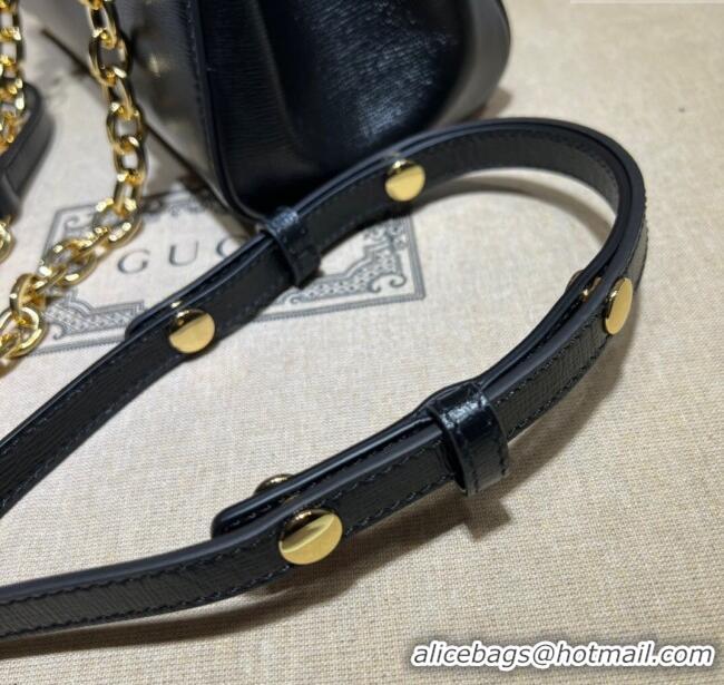 Good Looking Gucci Horsebit 1955 Leather Small Top Handle Bag 703848 Black 2025