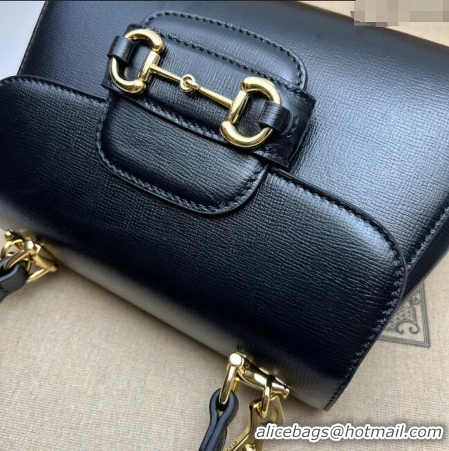 Good Looking Gucci Horsebit 1955 Leather Small Top Handle Bag 703848 Black 2025