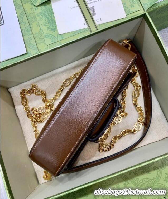 Luxurious Gucci Horsebit 1955 small shoulder bag in GG Canvas and Leather 735178 Beige/Brown 2025