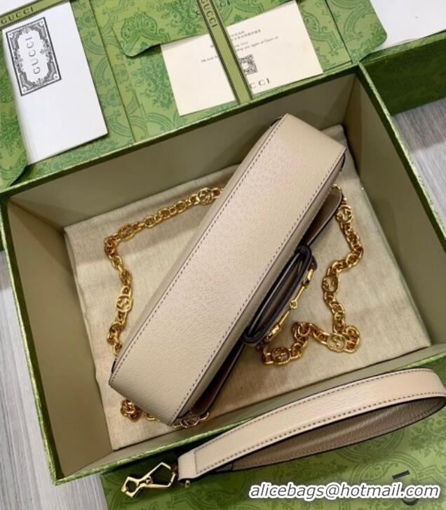 Top Design Gucci Horsebit 1955 small shoulder bag in GG Canvas and Leather 735178 Oatmeal/Beige 2025