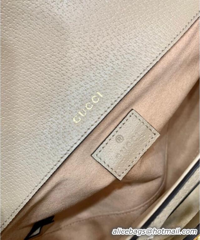 Top Design Gucci Horsebit 1955 small shoulder bag in GG Canvas and Leather 735178 Oatmeal/Beige 2025