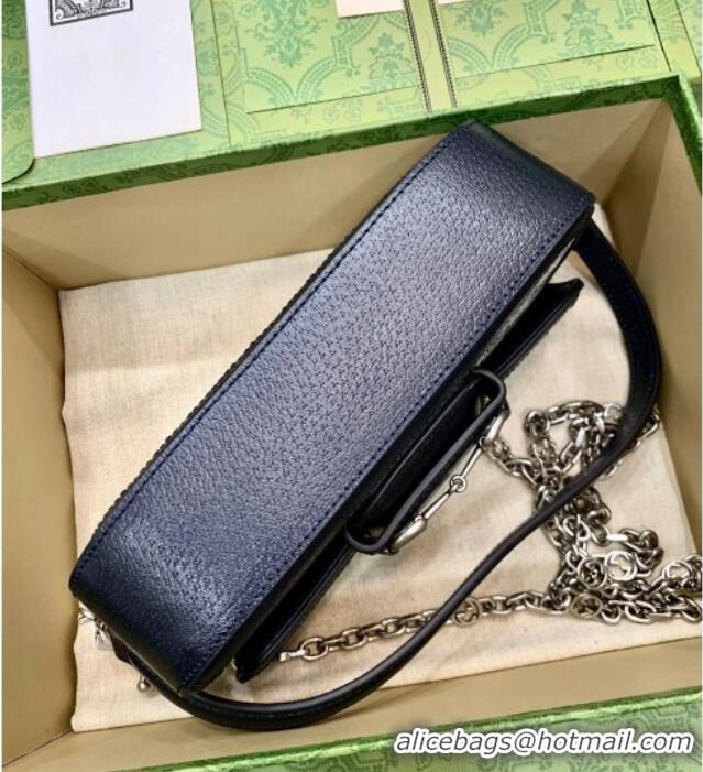 Spot Bulk Gucci Horsebit 1955 small shoulder bag in GG Canvas and Leather 735178 Beige/Blue 2025