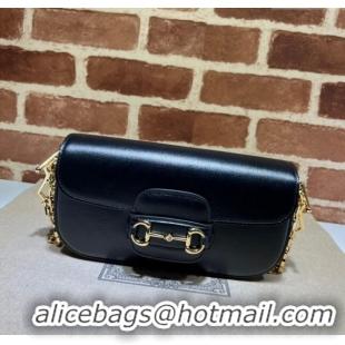 Well Crafted Gucci Horsebit 1955 small shoulder bag in Leather 735178 Black/Gold 2025