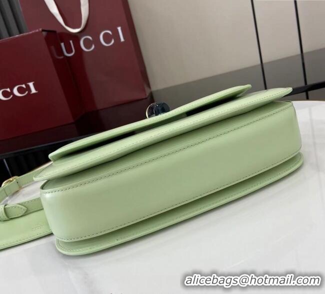 Original Cheap Gucci Leather Bamboo Diva medium bag 827750 Light Green 2025
