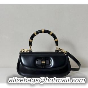 Most Popular Gucci Leather Bamboo Diva medium bag 827750 Black 2025