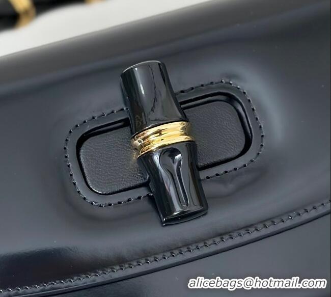 Most Popular Gucci Leather Bamboo Diva medium bag 827750 Black 2025
