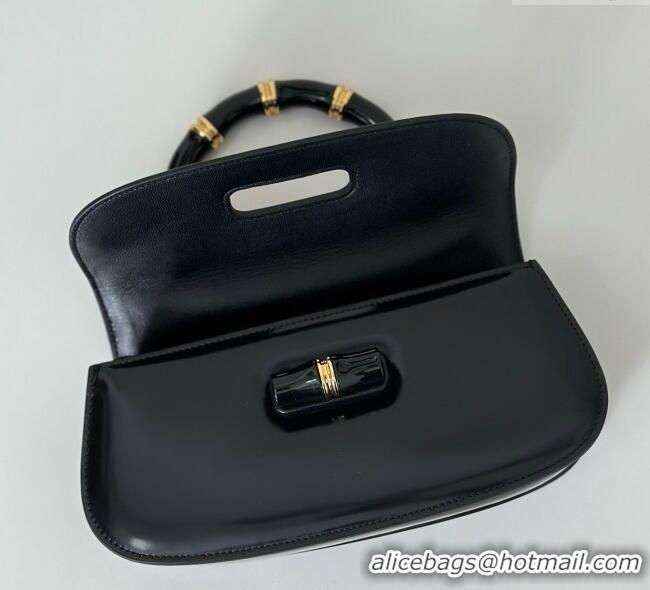 Most Popular Gucci Leather Bamboo Diva medium bag 827750 Black 2025