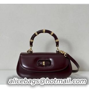 Big Discount Gucci Leather Bamboo Diva medium bag 827750 Ancora Red 2025