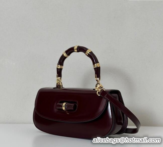 Big Discount Gucci Leather Bamboo Diva medium bag 827750 Ancora Red 2025