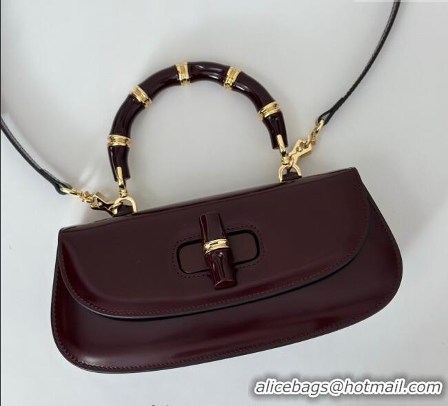 Big Discount Gucci Leather Bamboo Diva medium bag 827750 Ancora Red 2025